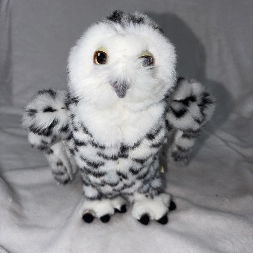 Vintage 2003 Save Our Space plush owl Collectible wildlife plush faux fur EVC